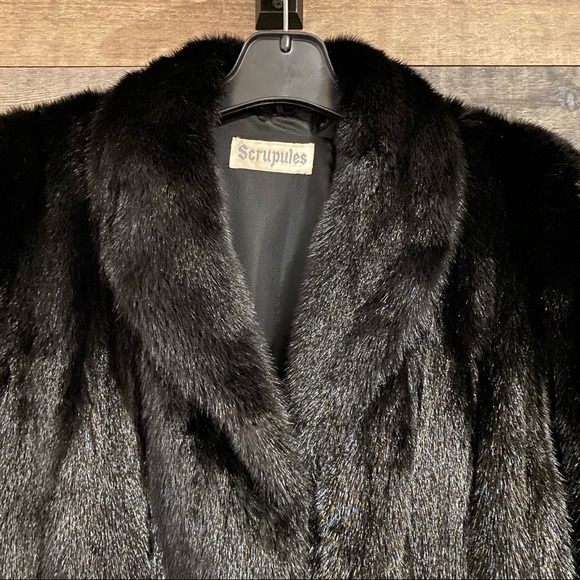 🌟HostPick🌟Real mink fur vintage coat - black - early 90s - Picture 5 of 17